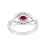 Infinity Shank Wedding Ring Simulated Cubic Zirconia 925 Sterling Silver
