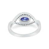 Infinity Shank Wedding Ring Simulated Cubic Zirconia 925 Sterling Silver