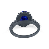 Solitaire Accent Wedding Ring Simulated Cubic Zirconia 925 Sterling Silver