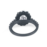 Solitaire Accent Wedding Ring Simulated Cubic Zirconia 925 Sterling Silver