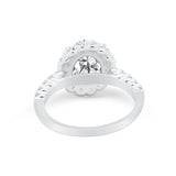 Solitaire Accent Wedding Ring Simulated Cubic Zirconia 925 Sterling Silver