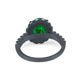Solitaire Accent Wedding Ring Simulated Cubic Zirconia 925 Sterling Silver