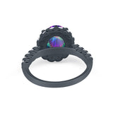 Solitaire Accent Wedding Ring Simulated Cubic Zirconia 925 Sterling Silver