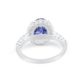 Solitaire Accent Wedding Ring Simulated Cubic Zirconia 925 Sterling Silver