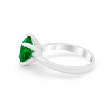 Solitaire Cushion Cut Engagement Ring Simulated Cubic Zirconia 925 Sterling Silver Cushion Cut Ring