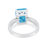 Solitaire Wedding Ring Simulated Cubic Zirconia 925 Sterling Silver