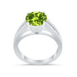Vintage Style Round Simulated Cubic Zirconia Engagement Ring 925 Sterling Silver