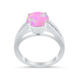 Vintage Style Round Simulated Cubic Zirconia Engagement Ring 925 Sterling Silver