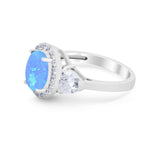 Three Stone Engagement Ring Simulated Cubic Zirconia 925 Sterling Silver BA1067