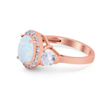 Three Stone Engagement Ring Simulated Cubic Zirconia 925 Sterling Silver BA1067