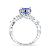 Art Deco Round Cubic Zirconia Infinity Leaf Design Bridal Ring 925 Sterling Silver
