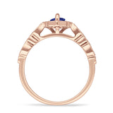 Art Deco Engagement Ring Halo Marquise Cubic Zirconia 925 Sterling Silver
