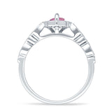 Art Deco Engagement Ring Halo Marquise Cubic Zirconia 925 Sterling Silver