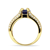 Round Engagement Ring Vintage Style Lab Alexandrite 925 Sterling Silver