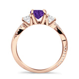 Infinity Round Three Stone Ring Cubic Zirconia 925 Sterling Silver