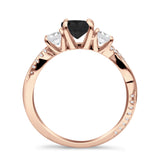 Infinity Round Three Stone Ring Cubic Zirconia 925 Sterling Silver