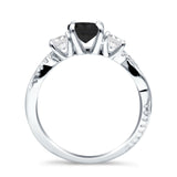 Infinity Round Three Stone Ring Cubic Zirconia 925 Sterling Silver