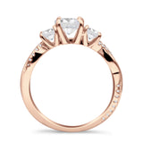 Infinity Round Three Stone Ring Cubic Zirconia 925 Sterling Silver