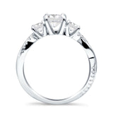Infinity Round Three Stone Ring Cubic Zirconia 925 Sterling Silver
