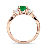 Infinity Round Three Stone Ring Cubic Zirconia 925 Sterling Silver