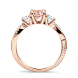 Infinity Round Three Stone Ring Cubic Zirconia 925 Sterling Silver