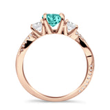 Infinity Round Three Stone Ring Cubic Zirconia 925 Sterling Silver