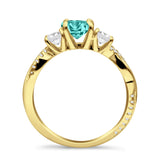 Infinity Round Three Stone Ring Cubic Zirconia 925 Sterling Silver
