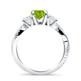 Infinity Round Three Stone Ring Cubic Zirconia 925 Sterling Silver