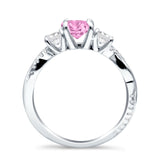 Infinity Round Three Stone Ring Cubic Zirconia 925 Sterling Silver