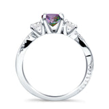 Infinity Round Three Stone Ring Cubic Zirconia 925 Sterling Silver