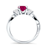 Infinity Round Three Stone Ring Cubic Zirconia 925 Sterling Silver