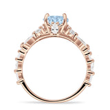 Vintage Style Round Engagement Ring Cubic Zirconia 925 Sterling Silver