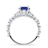 Vintage Style Round Engagement Ring Cubic Zirconia 925 Sterling Silver