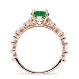 Vintage Style Round Engagement Ring Cubic Zirconia 925 Sterling Silver