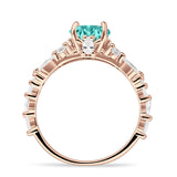 Vintage Style Round Engagement Ring Cubic Zirconia 925 Sterling Silver