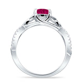 Round Cetlic Trinity Style Cubic Zirconia Ring 925 Sterling Silver