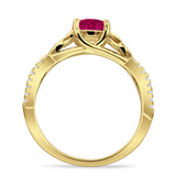 Round Cetlic Trinity Style Cubic Zirconia Ring 925 Sterling Silver