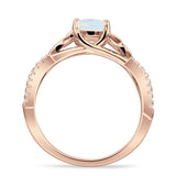 Round Cetlic Trinity Style Cubic Zirconia Ring 925 Sterling Silver