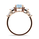 Vintage Style Round Three Stone Ring Cubic Zirconia 925 Sterling Silver