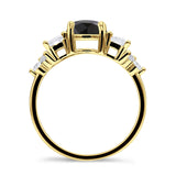 Vintage Style Round Three Stone Ring Cubic Zirconia 925 Sterling Silver