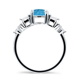 Vintage Style Round Three Stone Ring Cubic Zirconia 925 Sterling Silver