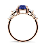 Vintage Style Round Three Stone Ring Cubic Zirconia 925 Sterling Silver