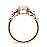 Vintage Style Round Three Stone Ring Cubic Zirconia 925 Sterling Silver