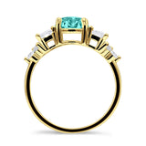 Vintage Style Round Three Stone Ring Cubic Zirconia 925 Sterling Silver