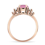 Round Graduating Baguette Cubic Zirconia Ring 925 Sterling Silver