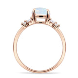 Art Deco Round Butterfly Ring Cubic Zirconia 925 Sterling Silver