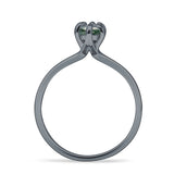 Marquise Solitaire Engagement Ring 6X12 Natural Green Moss Agate 925 Sterling Silver
