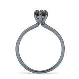 Marquise Solitaire Engagement Ring 5X10 Natural Chocolate Smoky Quartz 925 Sterling Silver