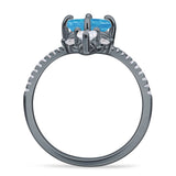 Round Cubic Zirconia V Midi Chevron Ring 925 Sterling Silver