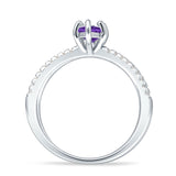 Marquise Split Shank X Ring Cubic Zirconia 925 Sterling Silver